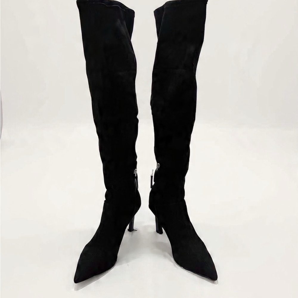 NWOT Open Edit Elegant Black Over the Knee Women's Boots
